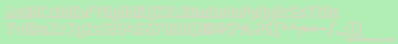 SF Electrotome Shaded Font – Pink Fonts on Green Background