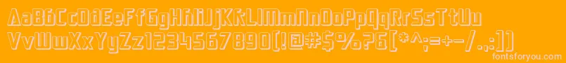 Police SF Electrotome Shaded – polices roses sur fond orange