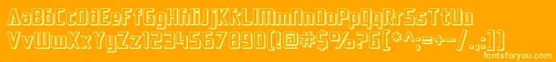 SF Electrotome Shaded Font – Yellow Fonts on Orange Background