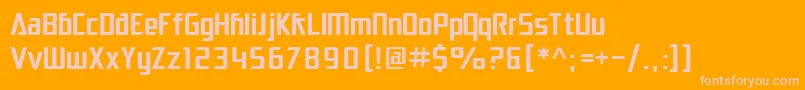SF Electrotome Font – Pink Fonts on Orange Background