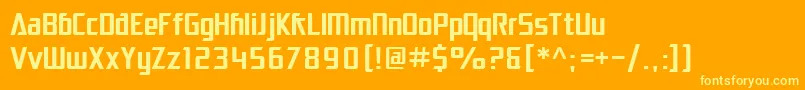 SF Electrotome Font – Yellow Fonts on Orange Background