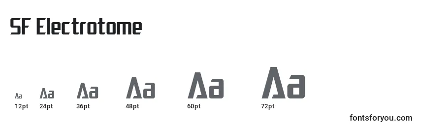 SF Electrotome Font Sizes