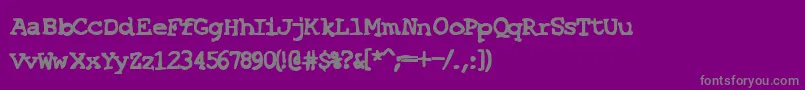 SF Espionage Heavy-fontti – harmaat kirjasimet violetilla taustalla