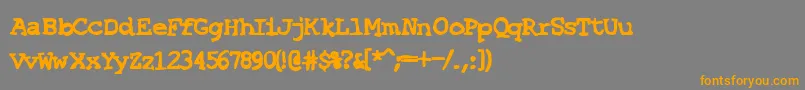SF Espionage Heavy Font – Orange Fonts on Gray Background