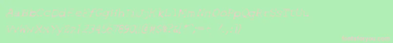 SF Espionage Light Oblique Font – Pink Fonts on Green Background