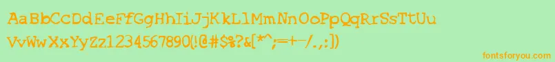 More about SF Espionage Medium Font SF Espionage Medium Font – Orange Fonts on Green Background
