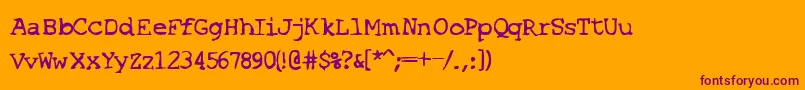 Weitere Informationen zur SF Espionage Medium-Schriftart SF Espionage Medium-Schriftart – Violette Schriften auf orangefarbenem Hintergrund