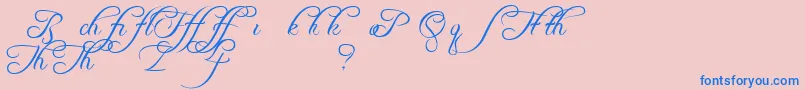More about Freebsca Font Freebsca Font – Blue Fonts on Pink Background