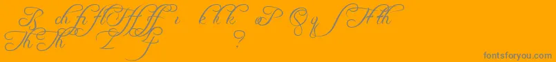 More about Freebsca Font Freebsca Font – Gray Fonts on Orange Background