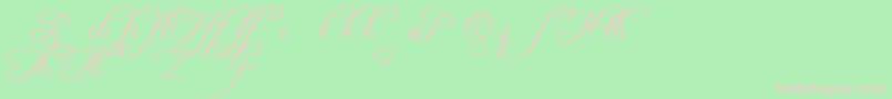 Freebsca Font – Pink Fonts on Green Background