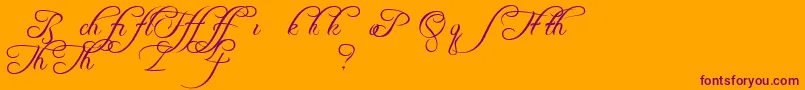 Freebsca Font – Purple Fonts on Orange Background