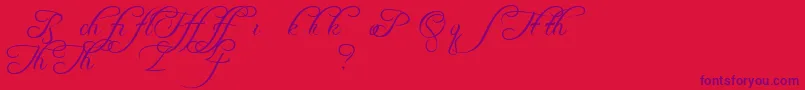 Freebsca Font – Purple Fonts on Red Background