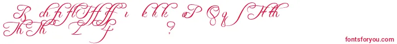 Freebsca Font – Red Fonts on White Background