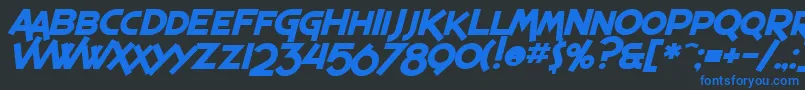 fuente SF Espresso Shack Bold Italic – Fuentes Azules Sobre Fondo Negro