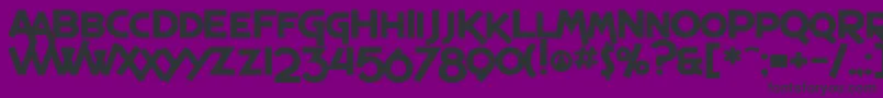 SF Espresso Shack Bold Font – Black Fonts on Purple Background