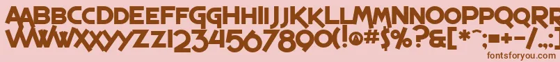 SF Espresso Shack Bold Font – Brown Fonts on Pink Background