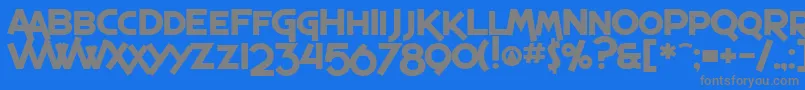 SF Espresso Shack Bold Font – Gray Fonts on Blue Background