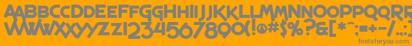 SF Espresso Shack Bold Font – Gray Fonts on Orange Background