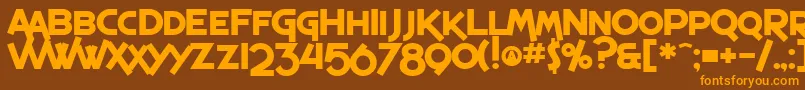 SF Espresso Shack Bold Font – Orange Fonts on Brown Background