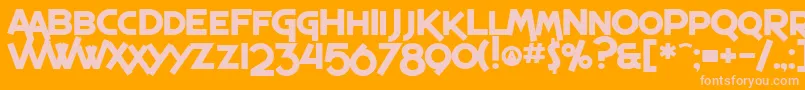 SF Espresso Shack Bold Font – Pink Fonts on Orange Background