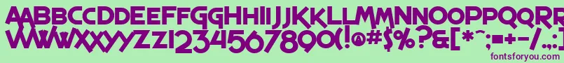 SF Espresso Shack Bold Font – Purple Fonts on Green Background