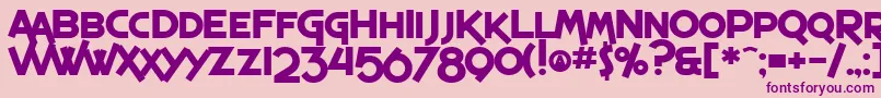 SF Espresso Shack Bold Font – Purple Fonts on Pink Background