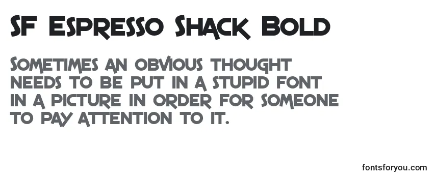 Schriftart SF Espresso Shack Bold