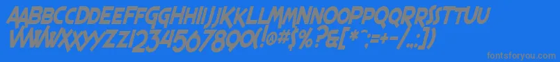 En savoir plus sur la police SF Espresso Shack Condensed Bold Italic Police SF Espresso Shack Condensed Bold Italic – polices grises sur fond bleu
