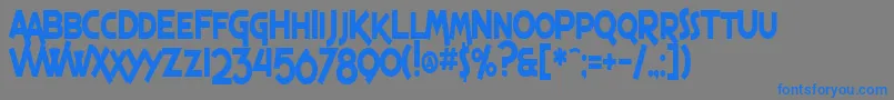 Więcej informacji o czcionce SF Espresso Shack Condensed Bold Czcionka SF Espresso Shack Condensed Bold – niebieskie czcionki na szarym tle