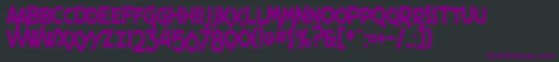 SF Espresso Shack Condensed Bold Font – Purple Fonts on Black Background