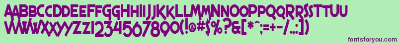More about SF Espresso Shack Condensed Bold Font SF Espresso Shack Condensed Bold Font – Purple Fonts on Green Background
