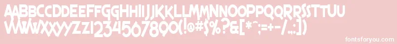 Police SF Espresso Shack Condensed Bold – polices blanches sur fond rose