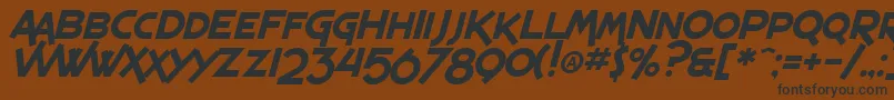 Шрифт SF Espresso Shack Italic – чёрные шрифты на коричневом фоне