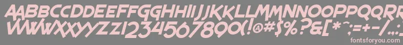 fuente SF Espresso Shack Italic – Fuentes Rosadas Sobre Fondo Gris