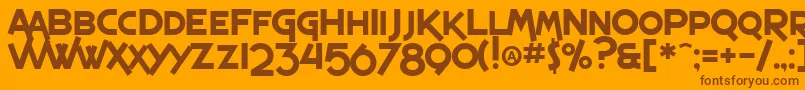 SF Espresso Shack Font – Brown Fonts on Orange Background