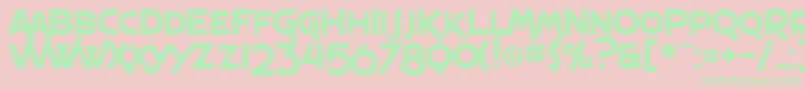 SF Espresso Shack Font – Green Fonts on Pink Background