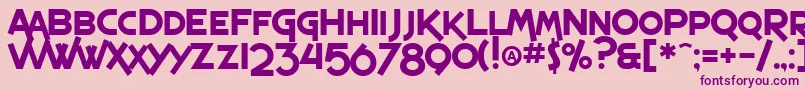 SF Espresso Shack Font – Purple Fonts on Pink Background