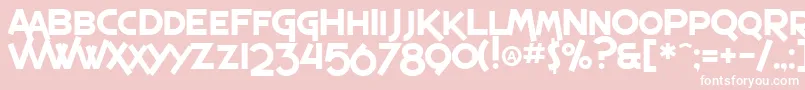 SF Espresso Shack Font – White Fonts on Pink Background