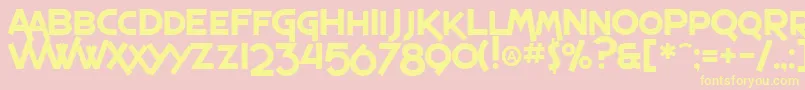 SF Espresso Shack Font – Yellow Fonts on Pink Background