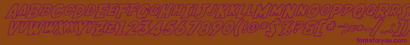 SF Fedora Outline Font – Purple Fonts on Brown Background