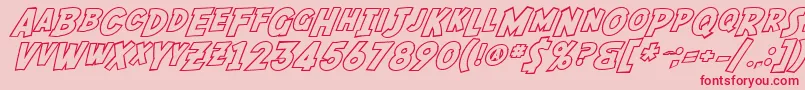 SF Fedora Outline Font – Red Fonts on Pink Background