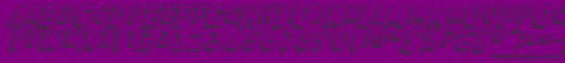 SF Fedora Shadow Font – Black Fonts on Purple Background