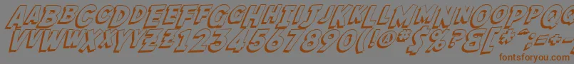 SF Fedora Shadow Font – Brown Fonts on Gray Background