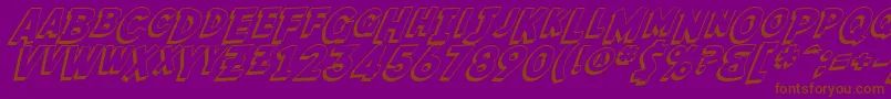 SF Fedora Shadow Font – Brown Fonts on Purple Background