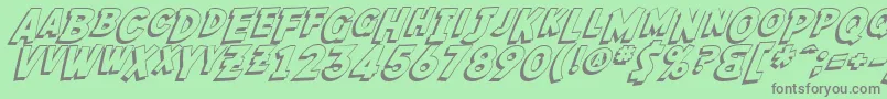 SF Fedora Shadow Font – Gray Fonts on Green Background