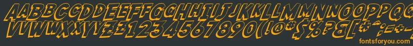 SF Fedora Shadow Font – Orange Fonts on Black Background