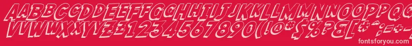 SF Fedora Shadow Font – Pink Fonts on Red Background