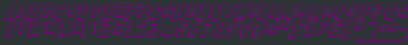 SF Fedora Shadow Font – Purple Fonts on Black Background