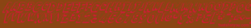 SF Fedora Shadow Font – Red Fonts on Brown Background