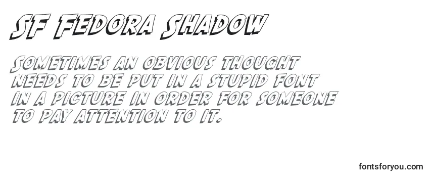 Przegląd czcionki SF Fedora Shadow